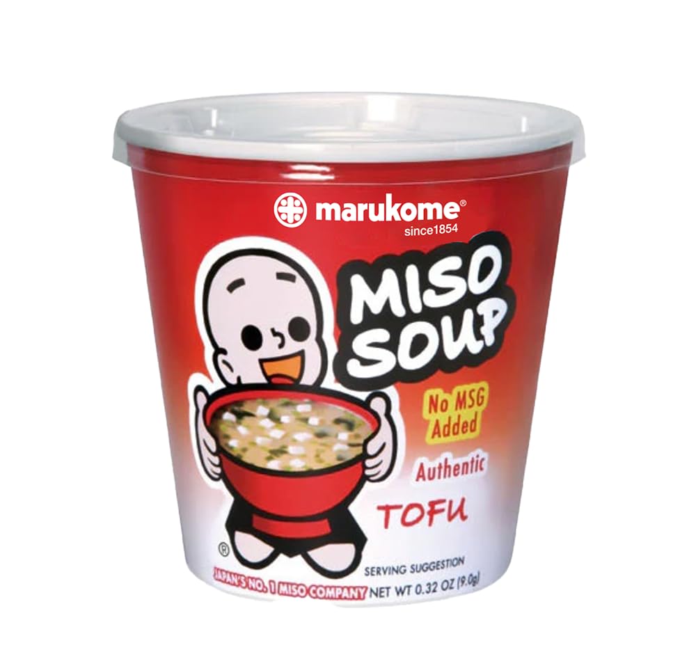 Amazon.com : Marukome Instant Miso Soup Cup Tofu, 0.32 Ounce (Pack